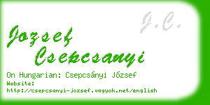 jozsef csepcsanyi business card